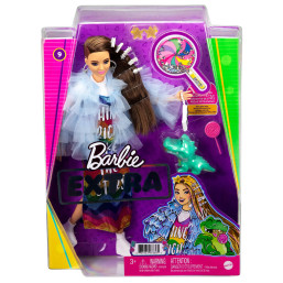 Barbie Extra Doll - Long Brunette Hair and Bling Clips